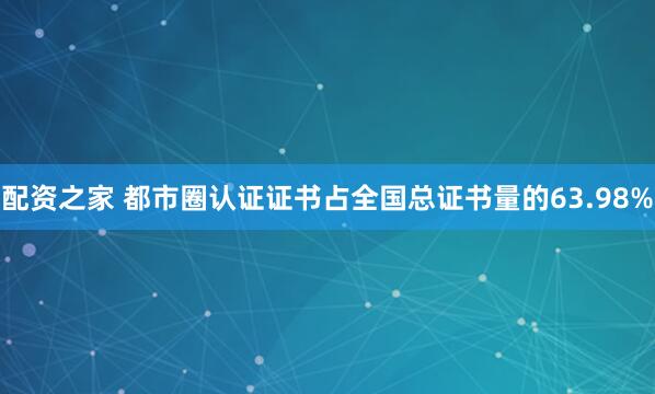 配资之家 都市圈认证证书占全国总证书量的63.98%